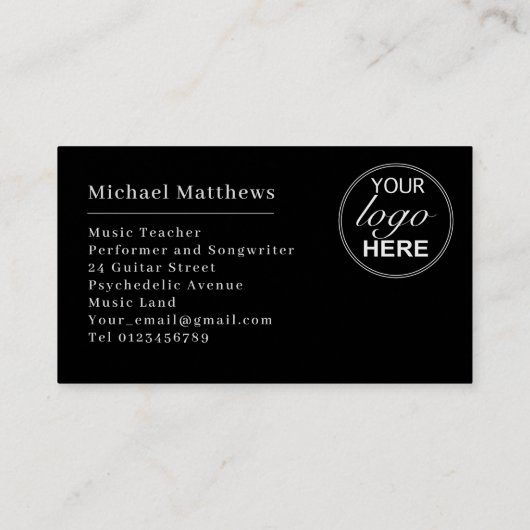ギタモダンー先生カスタムロゴ 名刺 (裏面)