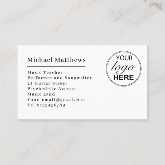 ギタモダンー先生カスタムロゴ 名刺