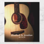 ギタモダン素朴ーミュージカルミュージシャン結婚ズ ワインラベル (シングルラベル)