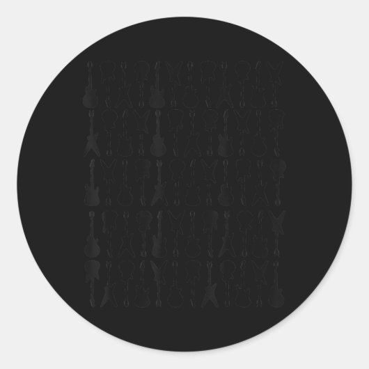 ギタラギギターデザインfor Guitar Player ラウンドシール (正面)