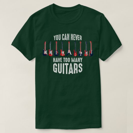 ギタリおもしろいストのシャツは絶対に多すぎない Tシャツ (デザイン正面)