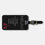 ギタリおもしろいストLuに対するパーソナライズされたバッグの注意 ラゲッジタグ (正面横)