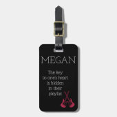 ギタリおもしろいストLuに対するパーソナライズされたバッグの注意 ラゲッジタグ (正面縦)