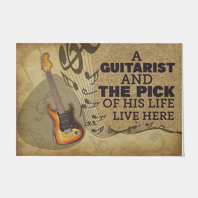 ギタリストと彼の人生の選択 ドアマット (正面)