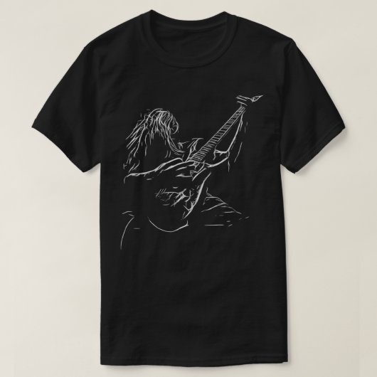 ギタリストにギタ学ート買・ミュージック Tシャツ (デザイン正面)