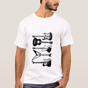 ギタリストのためのギターロックレトロデュオTシャツ Tシャツ
