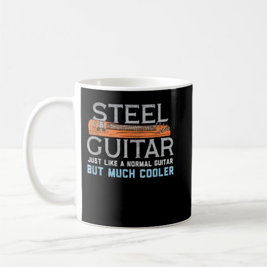 ギタリストのためのスティールギター コーヒーマグカップ (左)