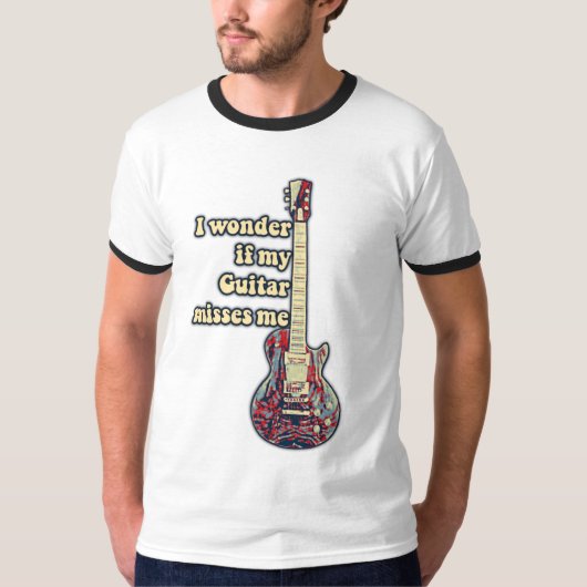 ギタリストのためのポジティブなギターの名言 Tシャツ (正面)