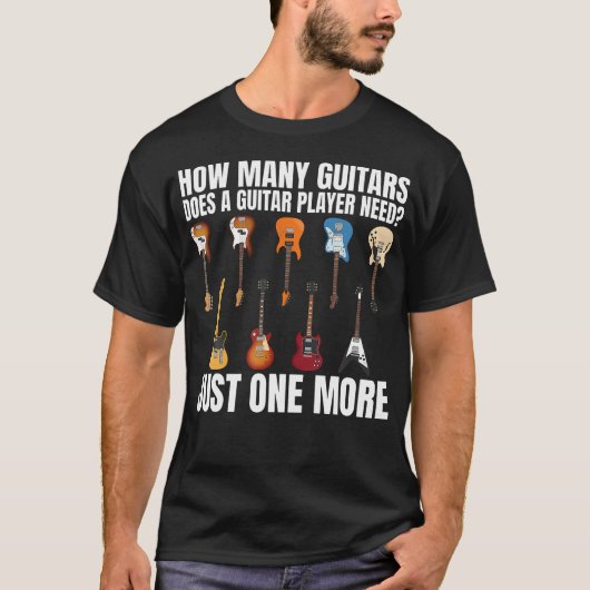 ギタリストのための面白いギター Tシャツ (正面)