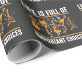 ギタリストのエレクトリック·アコースティック·ギターの音符 ラッピングペーパー (ロールコーナー)