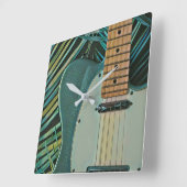 ギタリストのボーイフレンドへのギフト スクエア壁時計 (傾斜)