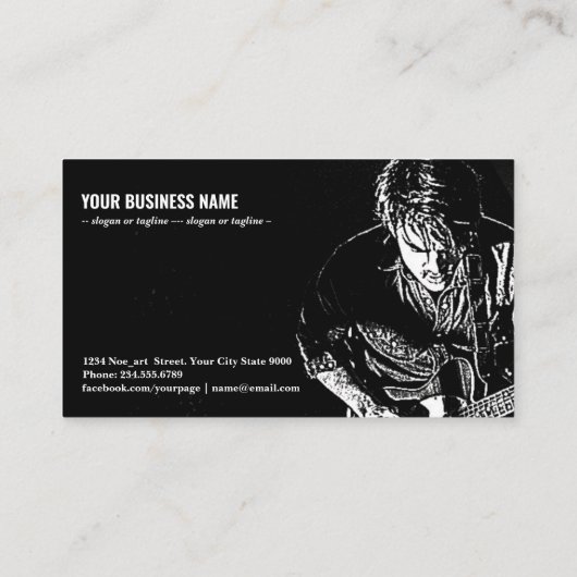 ギタリストのマンミュージックr565g 名刺 (裏面)