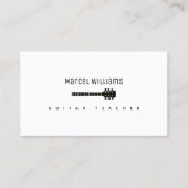 ギタリストのミニマリストのビジネスカードとギタネック 名刺 (正面)