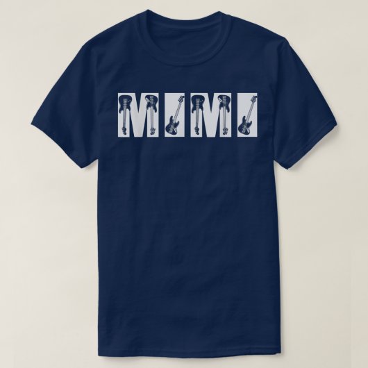 ギタリストのミミおもしろいミュージックギターラバーマザーズDa Tシャツ (デザイン正面)