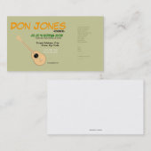 ギタリストのミュージシャンのギターの店の音楽業界カード 名刺 (正面/裏面)