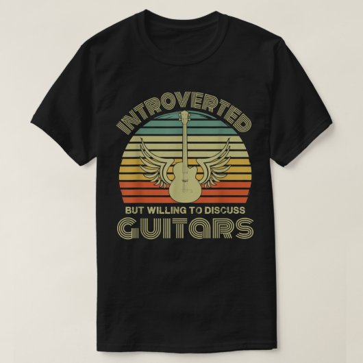 ギタリストのレトロが内向的だが話し合いを進める Tシャツ (デザイン正面)