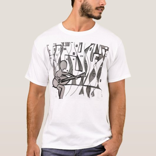 ギタリストのワイシャツ Tシャツ (正面)