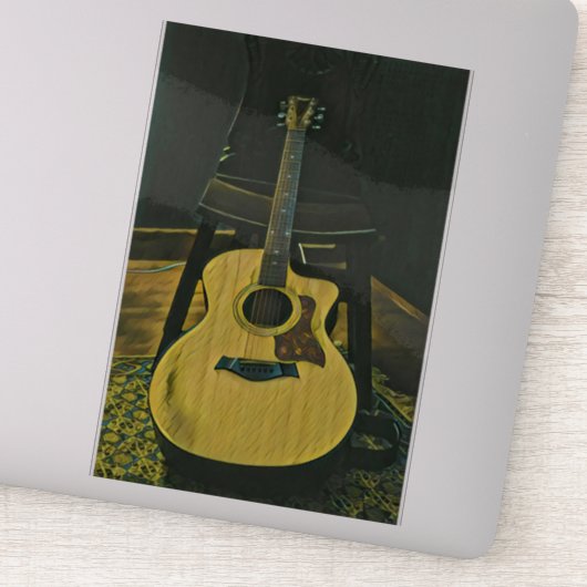 ギタリストの友人のためのギフト シール (詳細)