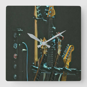 ギタリストの友人のためのギフト スクエア壁時計