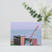 ギタリストの友達へのプレゼント ポストカード (スタンド正面)