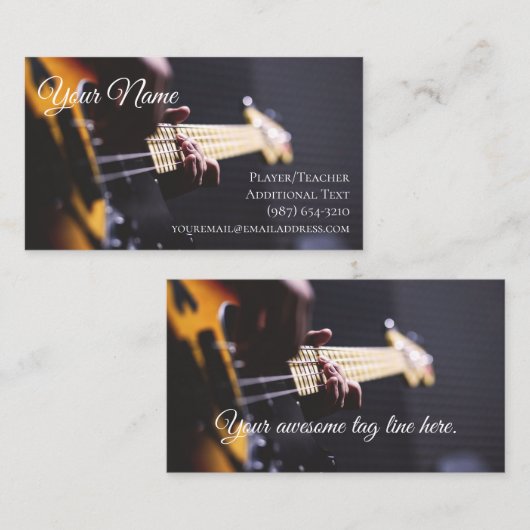 ギタリストの名刺-先生のソングライターバンド 名刺 (正面/裏面)