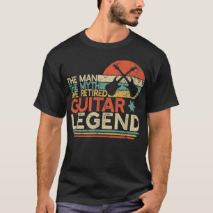 ギタリストの引退祝いギタリスト退職お祝い男性神話退職ギター男子ギフト Tシャツ