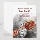 ギタリストの手の招待状 招待状 (正面/裏面)