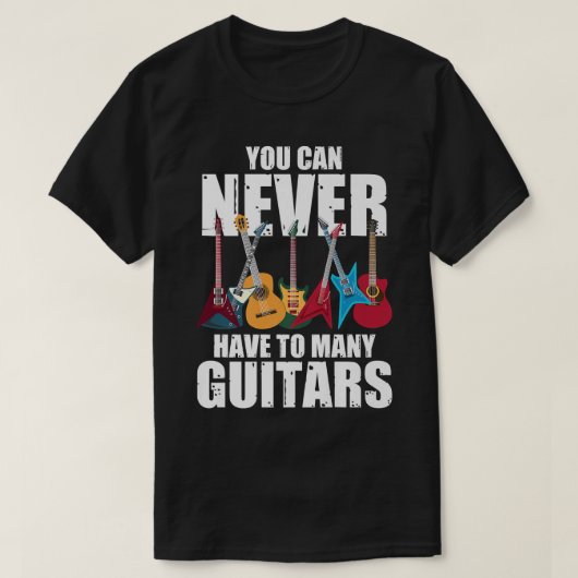 ギタリストの数が多すぎることは決してできないMusicianCollect Tシャツ (デザイン正面)