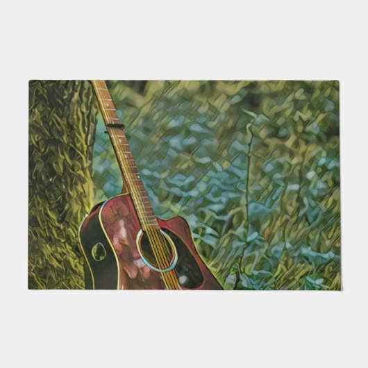 ギタリストの誕生日プレゼント ドアマット (正面)
