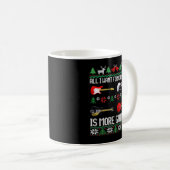 ギタリストの醜いおもしろいクリスマスをもっと欲しい コーヒーマグカップ (正面右)