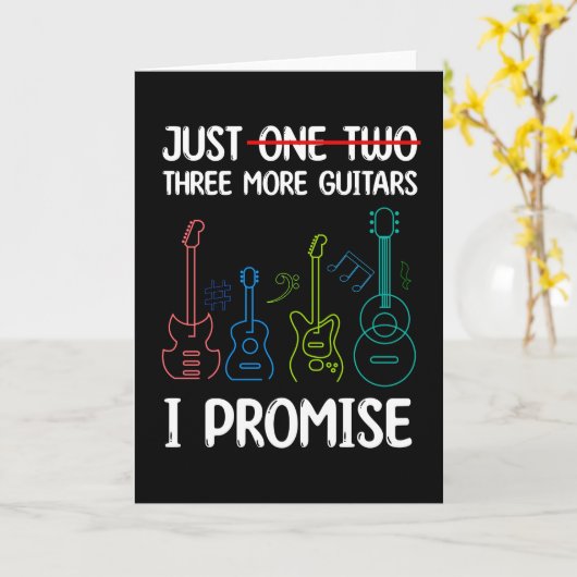 ギタリストへのギフトをもう一つ約束 カード (黄色い花)