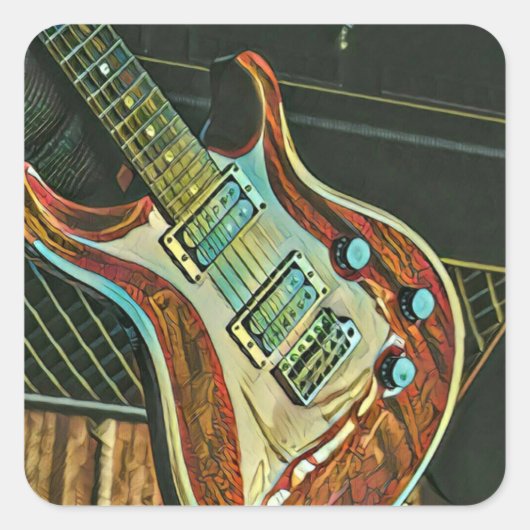ギタリストへのギフト スクエアシール (正面)