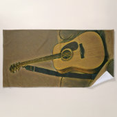 ギタリストへのギフト ビーチタオル (正面)