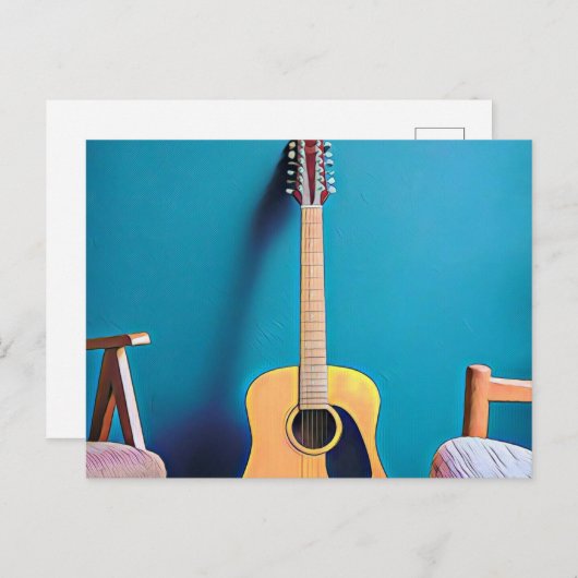 ギタリストへのプレゼント ポストカード (正面/裏面)
