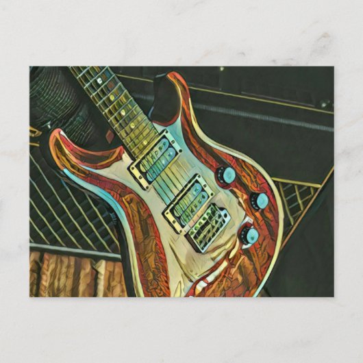 ギタリストへのプレゼント ポストカード (正面)