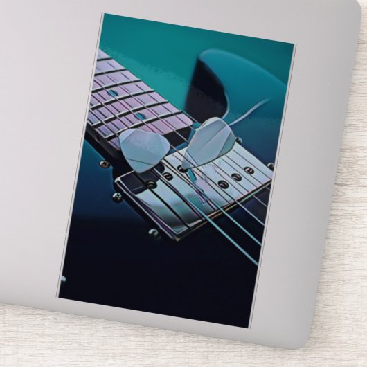 ギタリストカッコいいギフト シール (詳細)