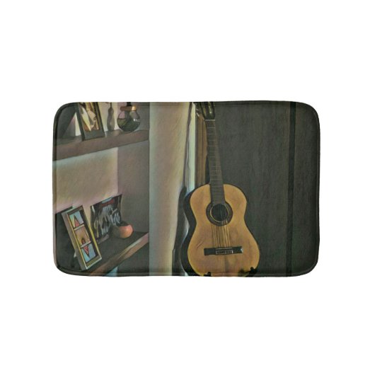 ギタリストカッコいいギフト バスマット (正面)