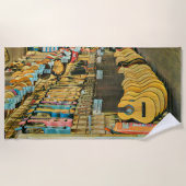 ギタリストカッコいいギフト ビーチタオル (正面)