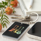 ギタリストカラフルミュージカル楽器ギター キーホルダー (正面右)