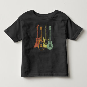 ギタリストカラフルミュージカル楽器 トドラーTシャツ