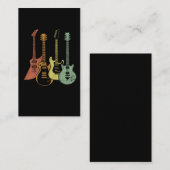 ギタリストカラフルミュージカル楽器 名刺 (正面/裏面)