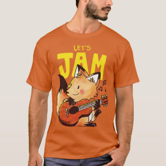 ギタリストキツネ Tシャツ