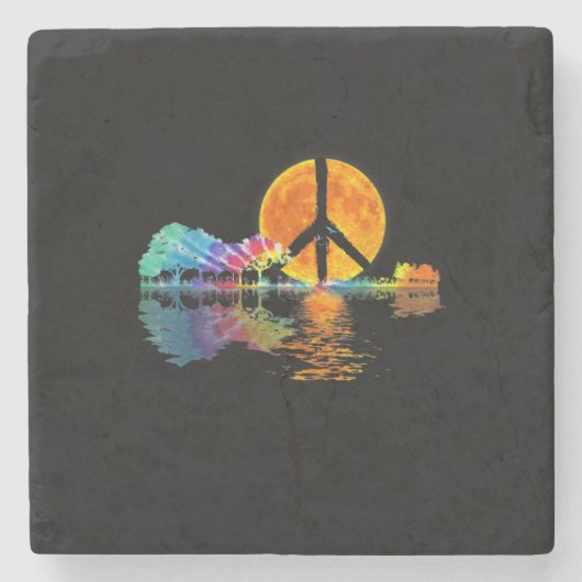 ギタリストギターシャドーピースラブギター ストーンコースター (正面)