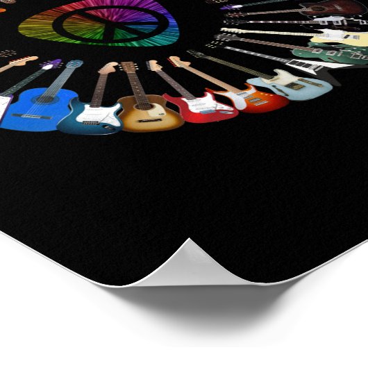 ギタリストギターバラエティ誕生日 ポスター (角)