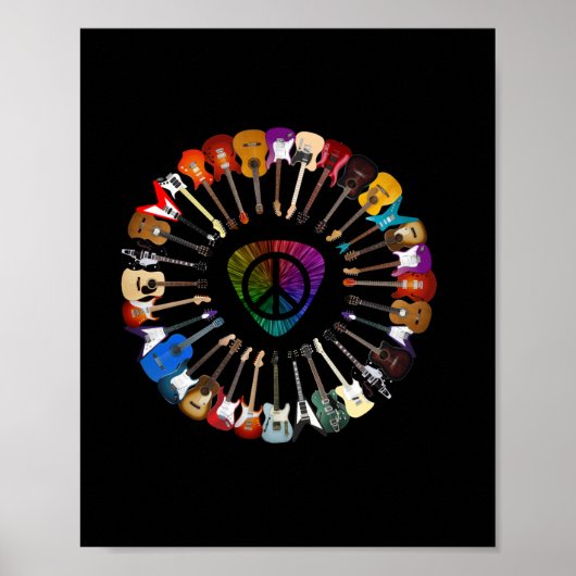 ギタリストギターバラエティ誕生日 ポスター (正面)