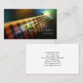 ギタリストギターフレットボードライトフレアミュージシャン 名刺 (正面/裏面)