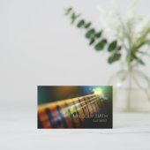 ギタリストギターフレットボードライトフレアミュージシャン 名刺 (スタンド正面)