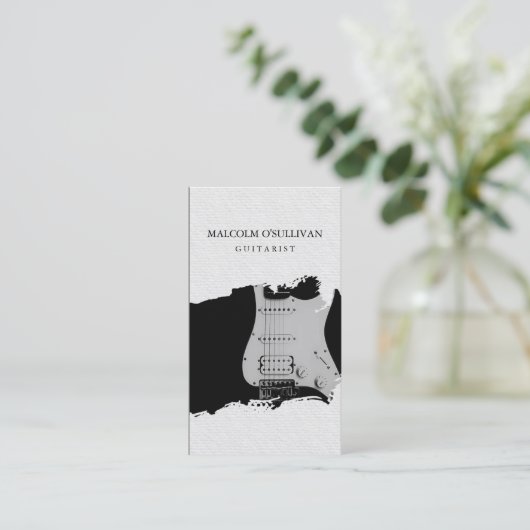 ギタリストギタープレイヤーミュージックミュージシャン 名刺 (スタンド正面)