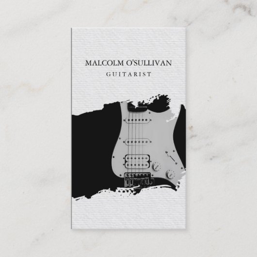 ギタリストギタープレイヤーミュージックミュージシャン 名刺 (正面)