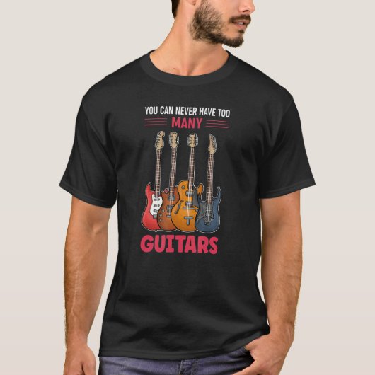ギタリストギタープレーヤーミュージシャンギター Tシャツ (正面)